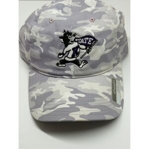 Ahead K-State Wildcats Ladies Purple Camo Hat Gray White Adjustable Cap